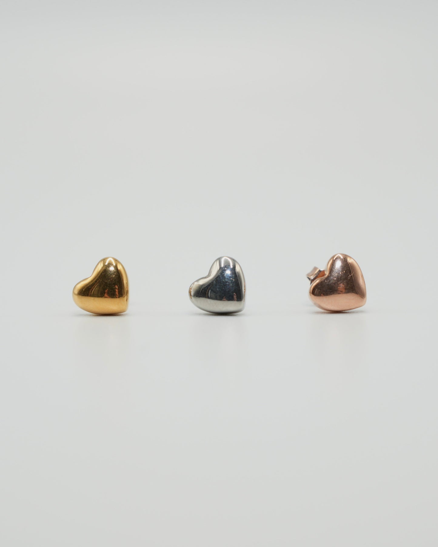 plump heart stainless pierce (stainless steel)