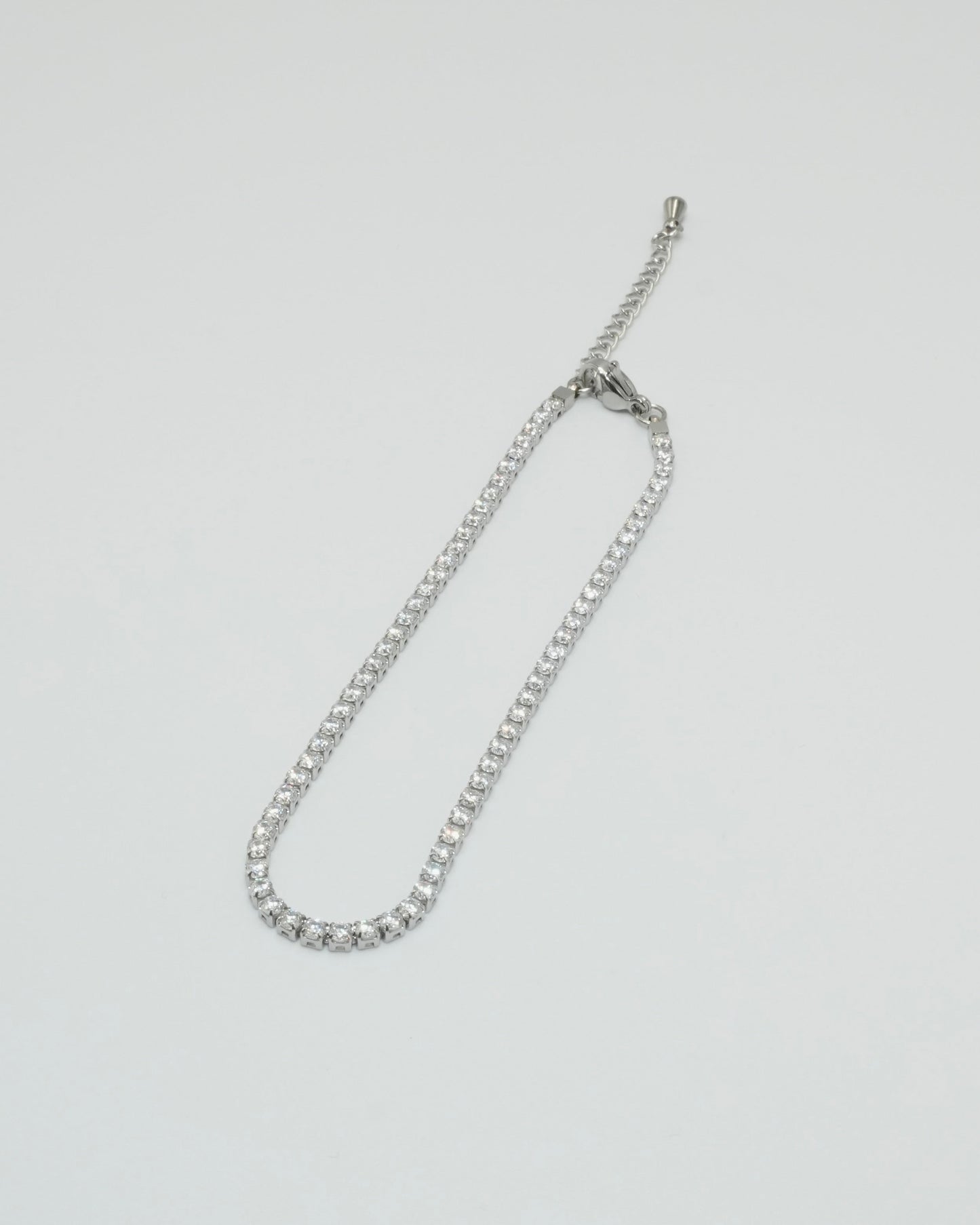 clear stone stainless bracelet (stainless steel)