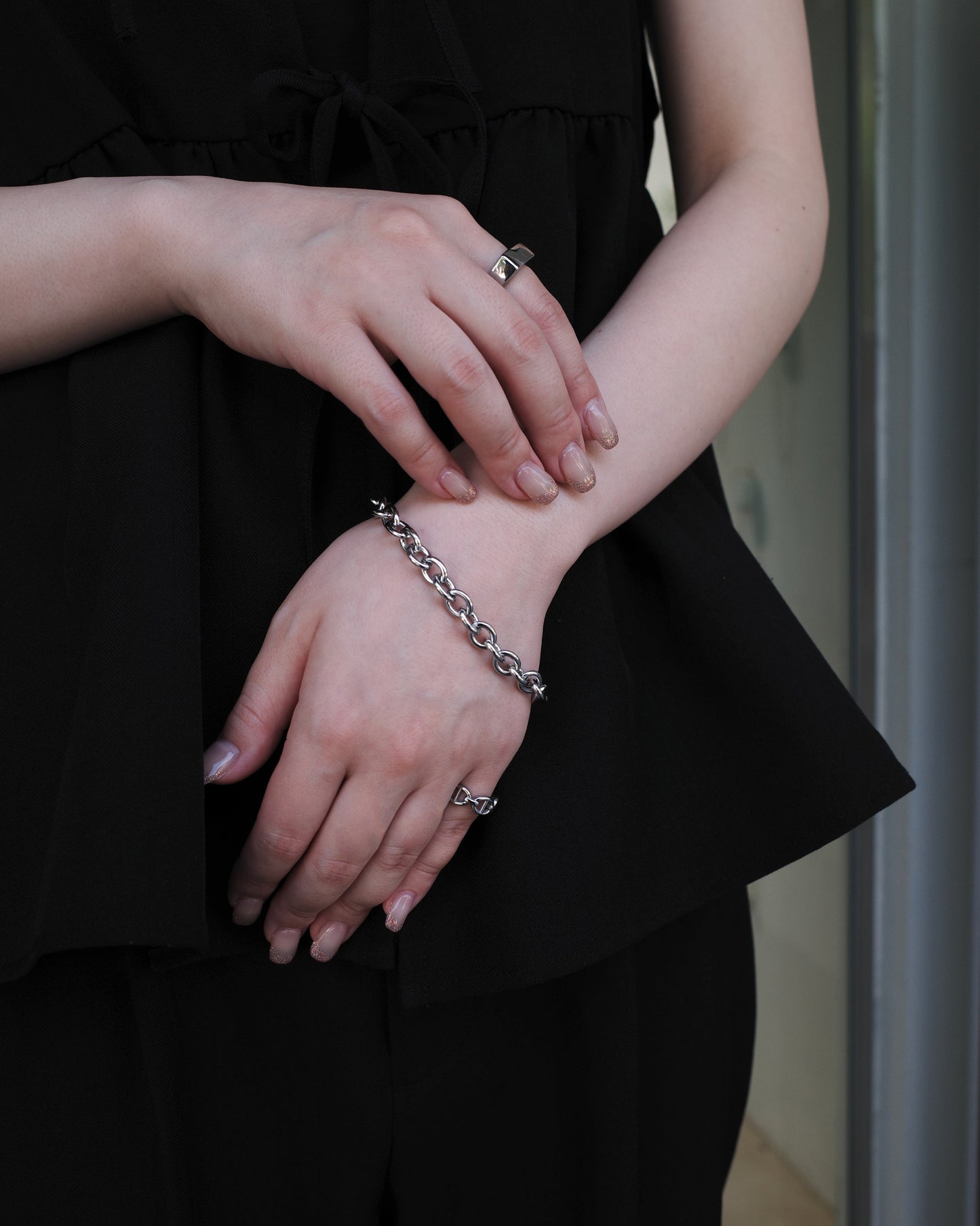 steel ring stainless bracelet (stainless steel)