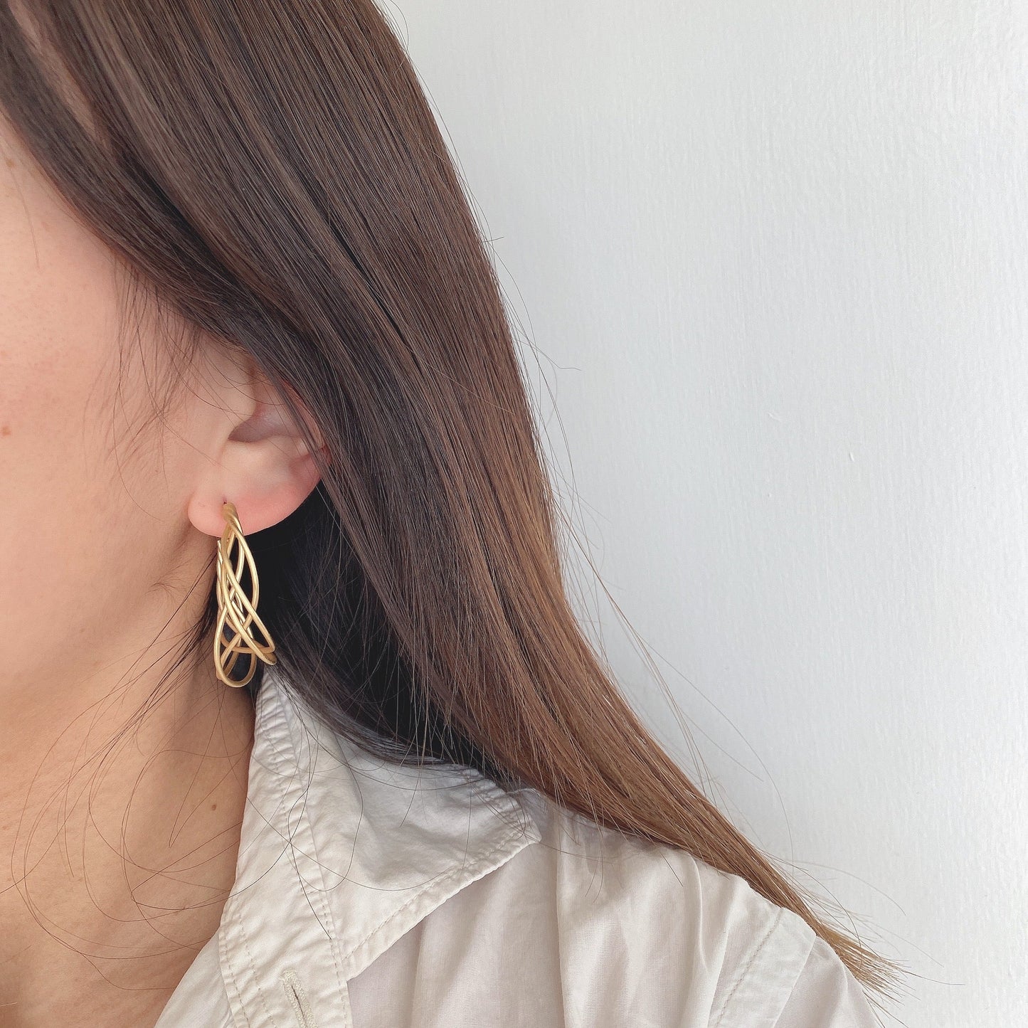 knit hoop pierce