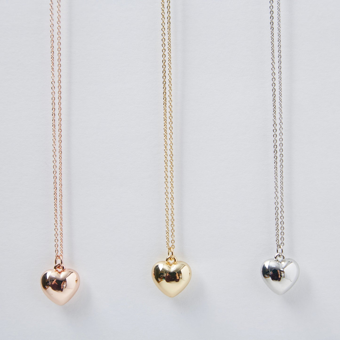 puffy heart necklace