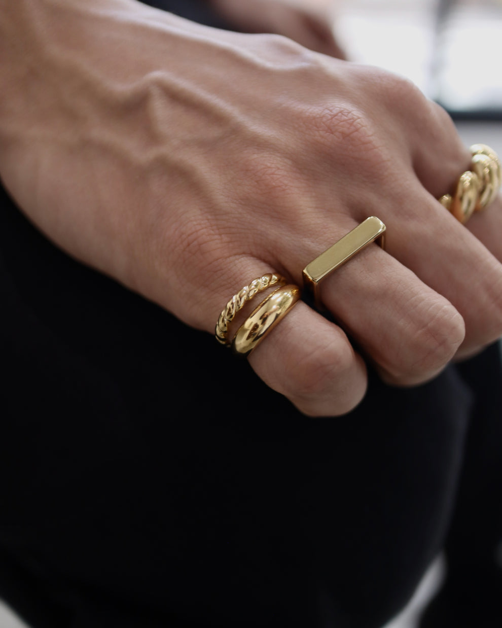 two line asymmetry stainless ring（stainless steel）