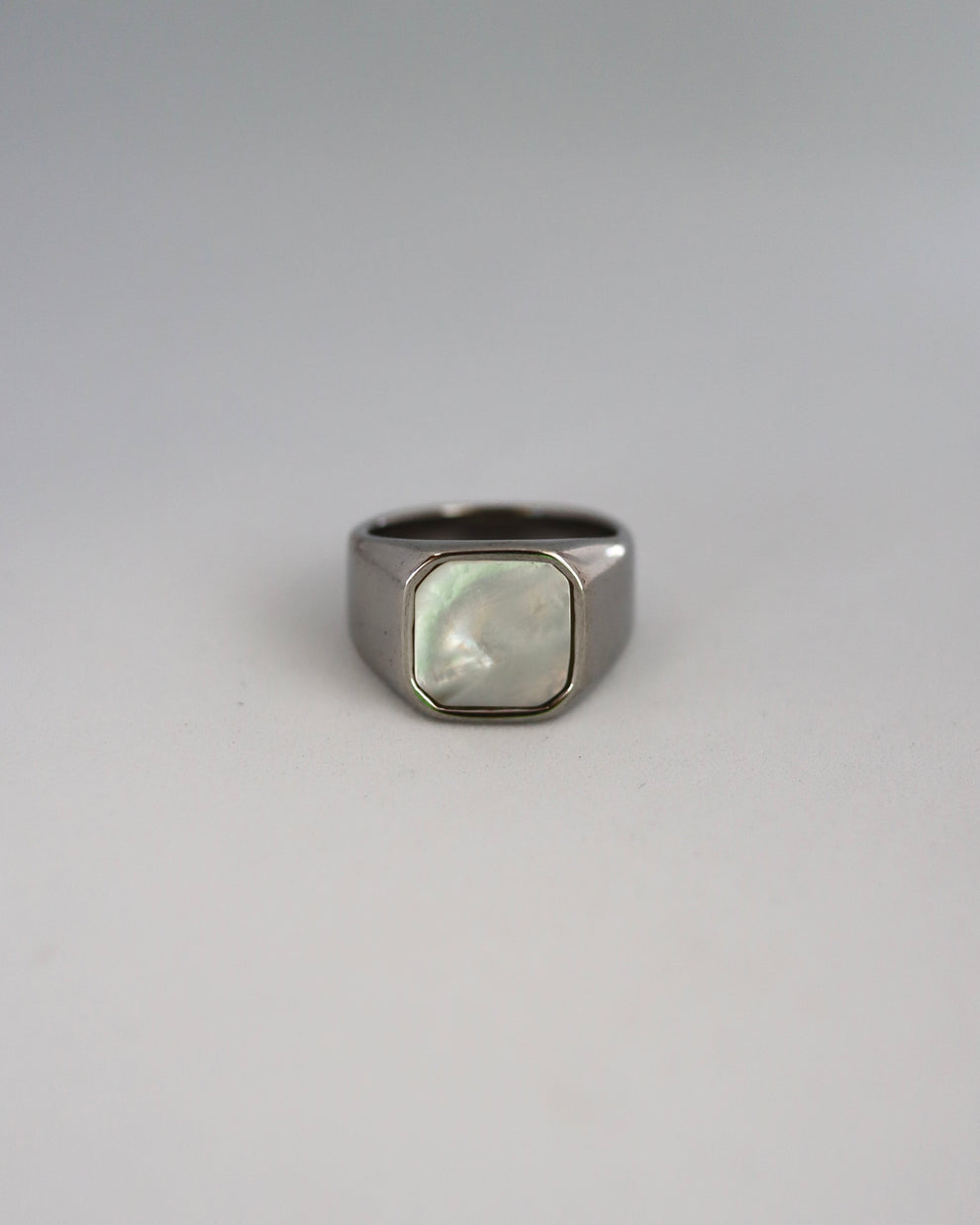 white square shell stainless ring（stainless steel）