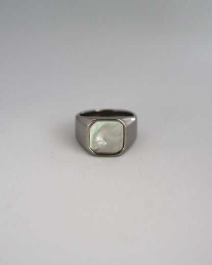 white square shell stainless ring（stainless steel）