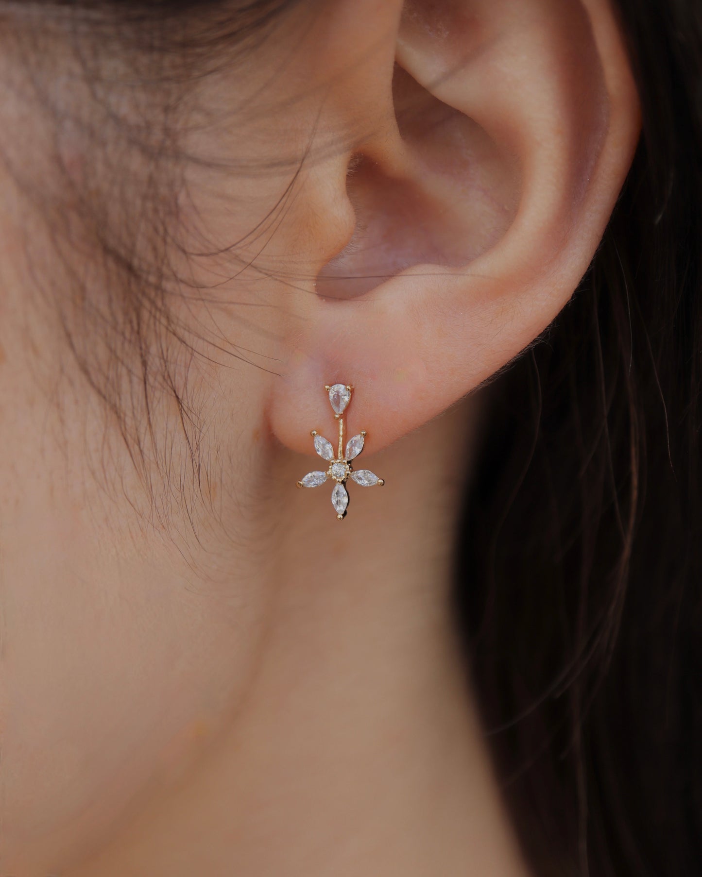 zir fleur pierce & earring