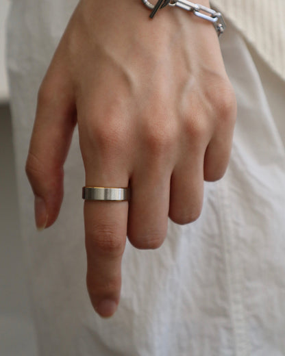 gold outline stainless ring（stainless steel）