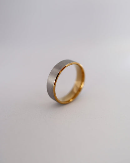 gold outline stainless ring（stainless steel）