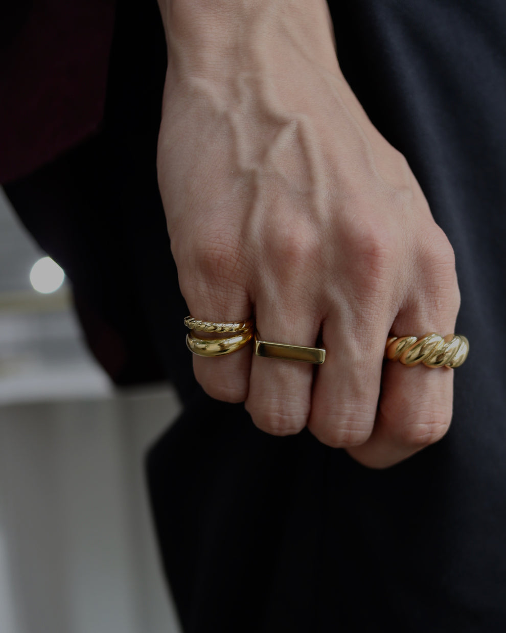 two line asymmetry stainless ring（stainless steel）