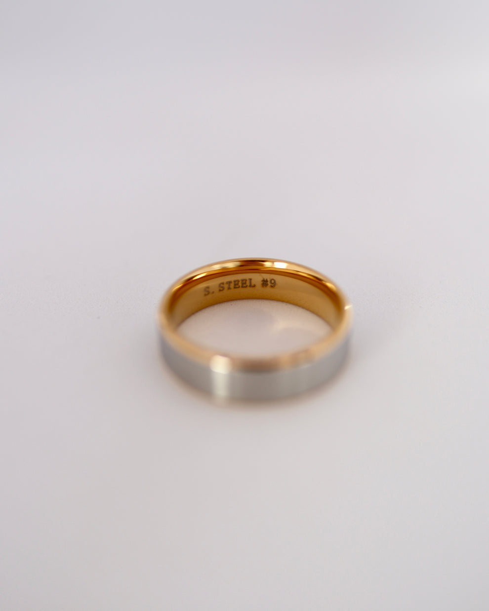 gold outline stainless ring（stainless steel）
