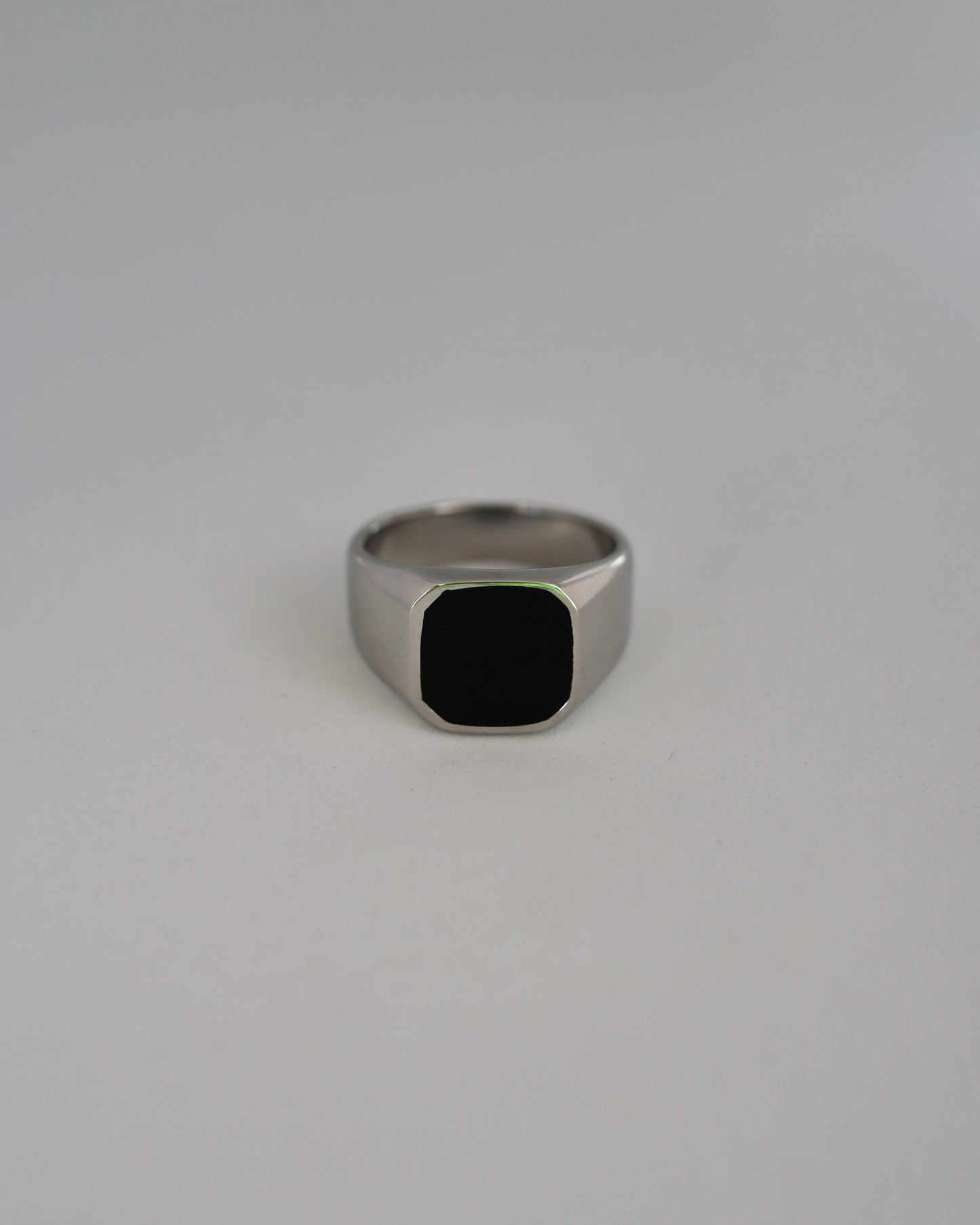 black square signet stainless ring（stainless steel）