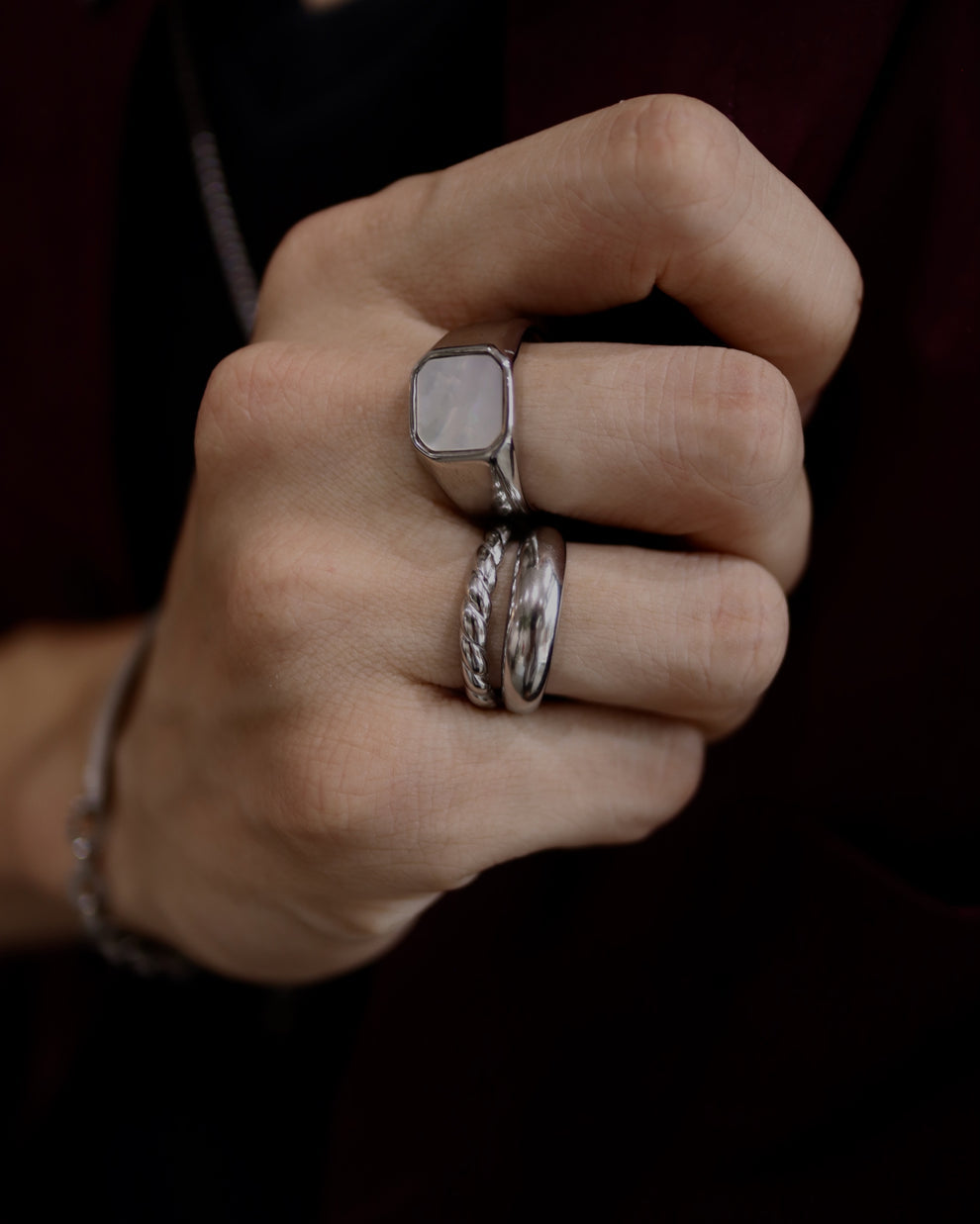 two line asymmetry stainless ring（stainless steel）