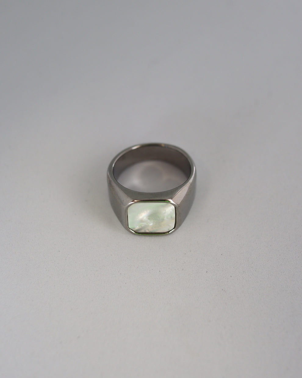 white square shell stainless ring（stainless steel）