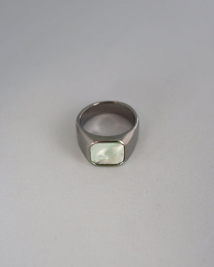 white square shell stainless ring（stainless steel）