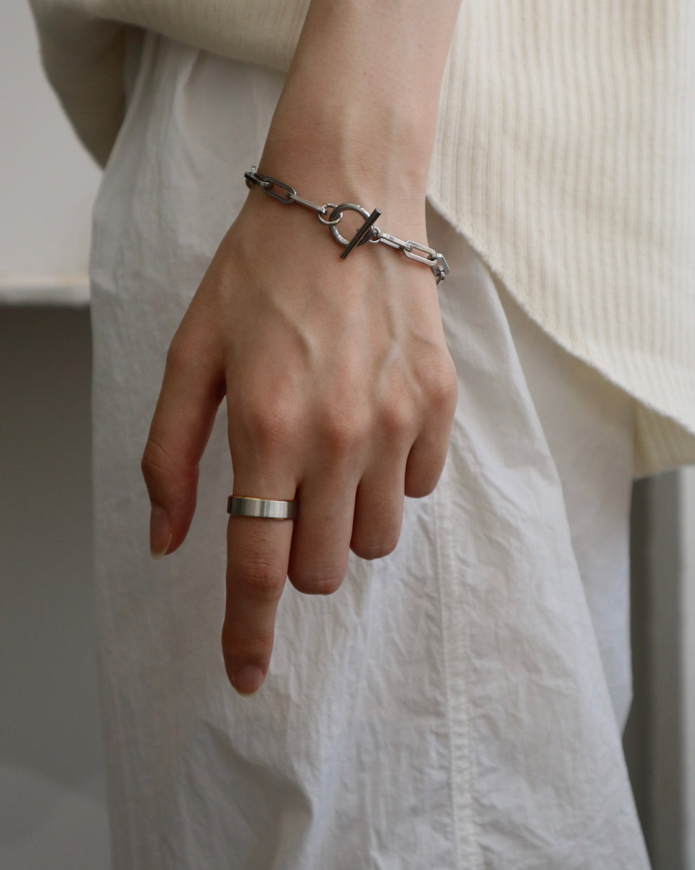 gold outline stainless ring（stainless steel）
