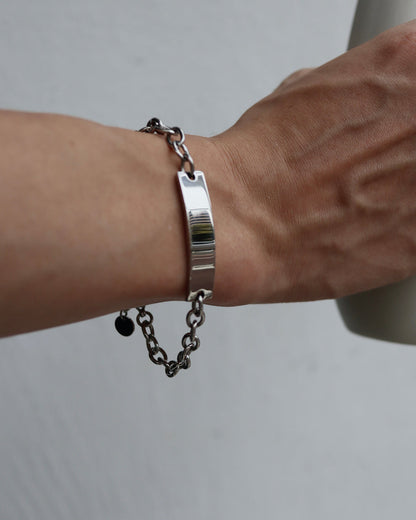 plate chain stainless bracelet（stainless steel）