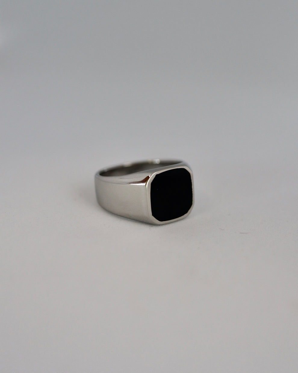black square signet stainless ring（stainless steel）