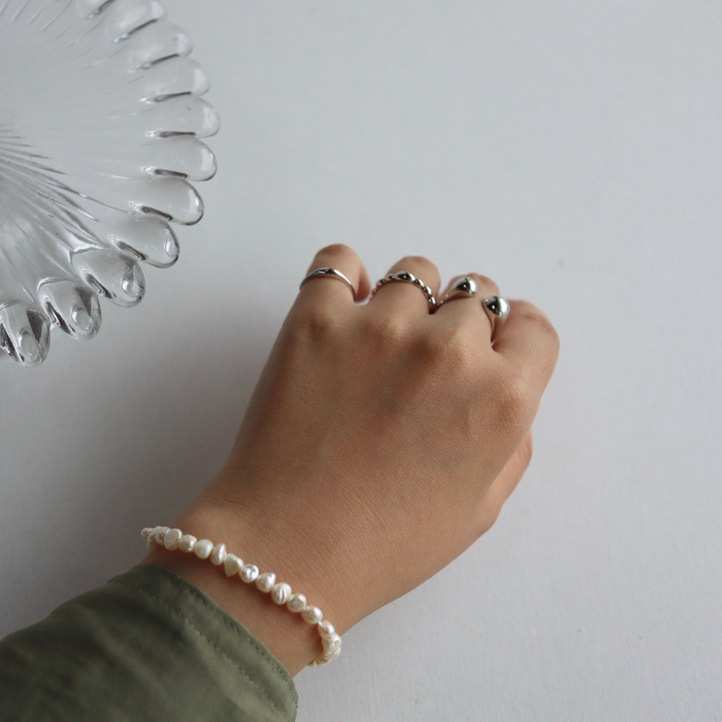 shiny puffy pinky ring