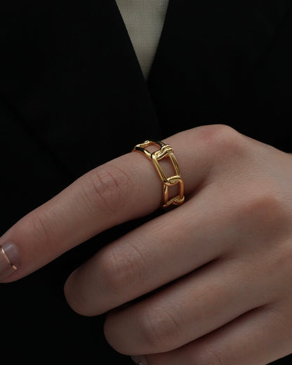 twist chain nuit ring