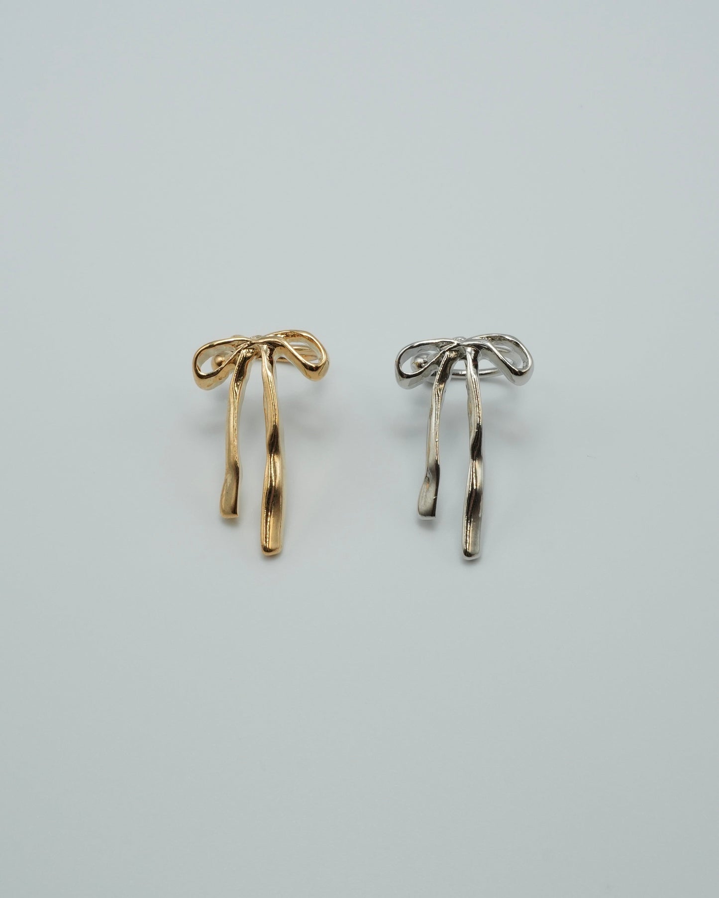 asymmetry ribbon ear cuff