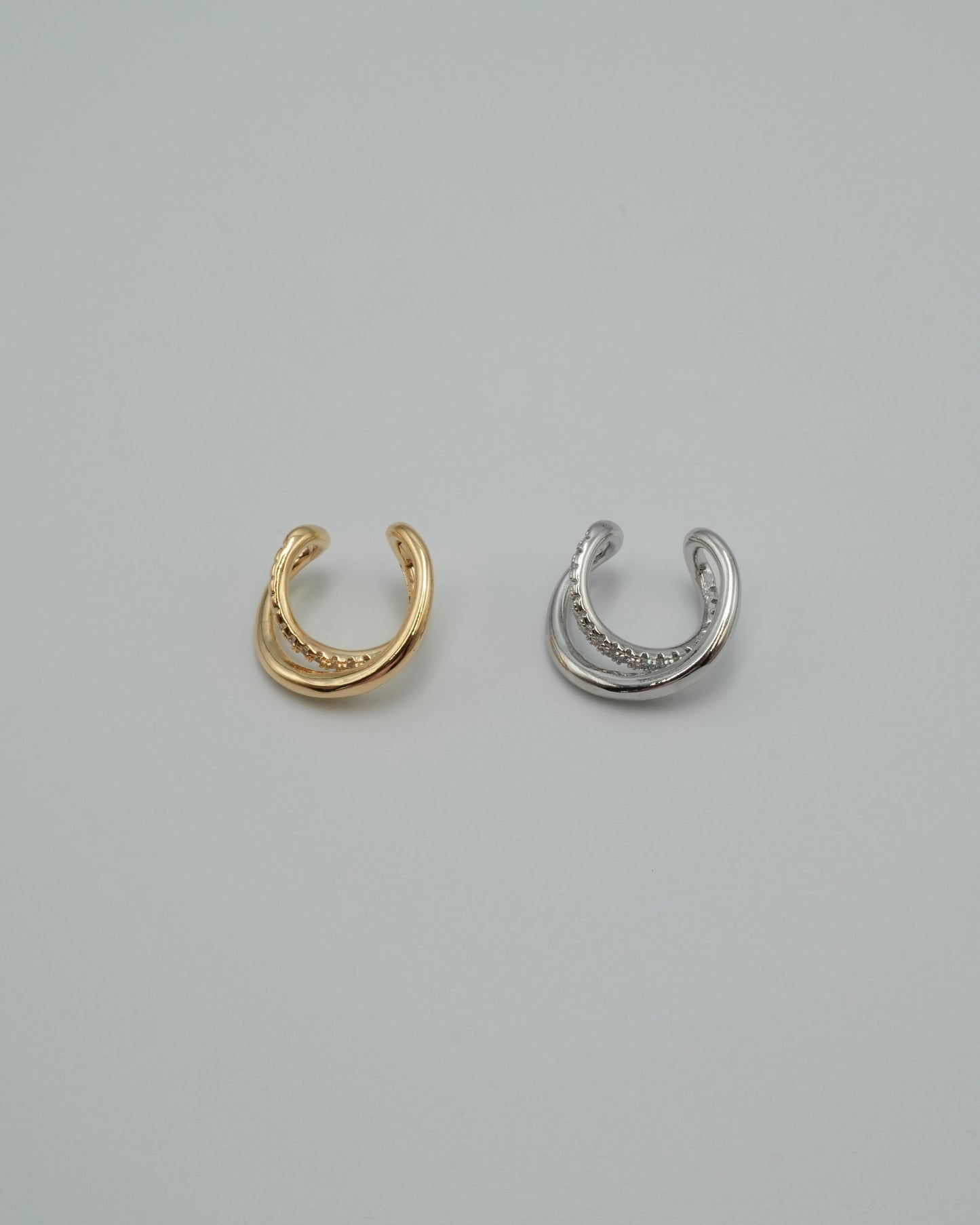 cross cubic ear cuff