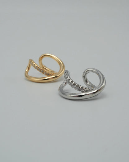 cross cubic ear cuff