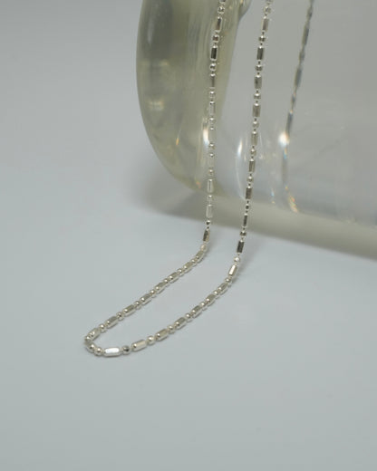 crystal chain necklace (silver925)