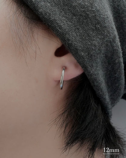 minimal hoop stainless earring (stainless steel)