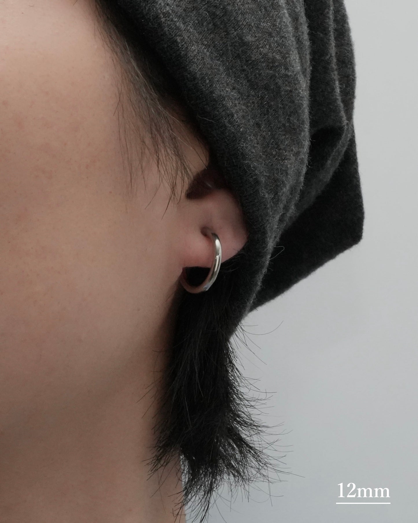 minimal hoop stainless earring (stainless steel)