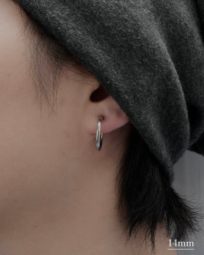 minimal hoop stainless earring (stainless steel)