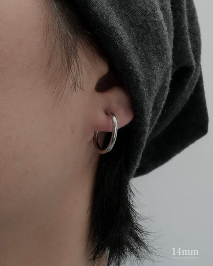 minimal hoop stainless earring (stainless steel)