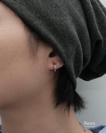 minimal hoop stainless earring (stainless steel)