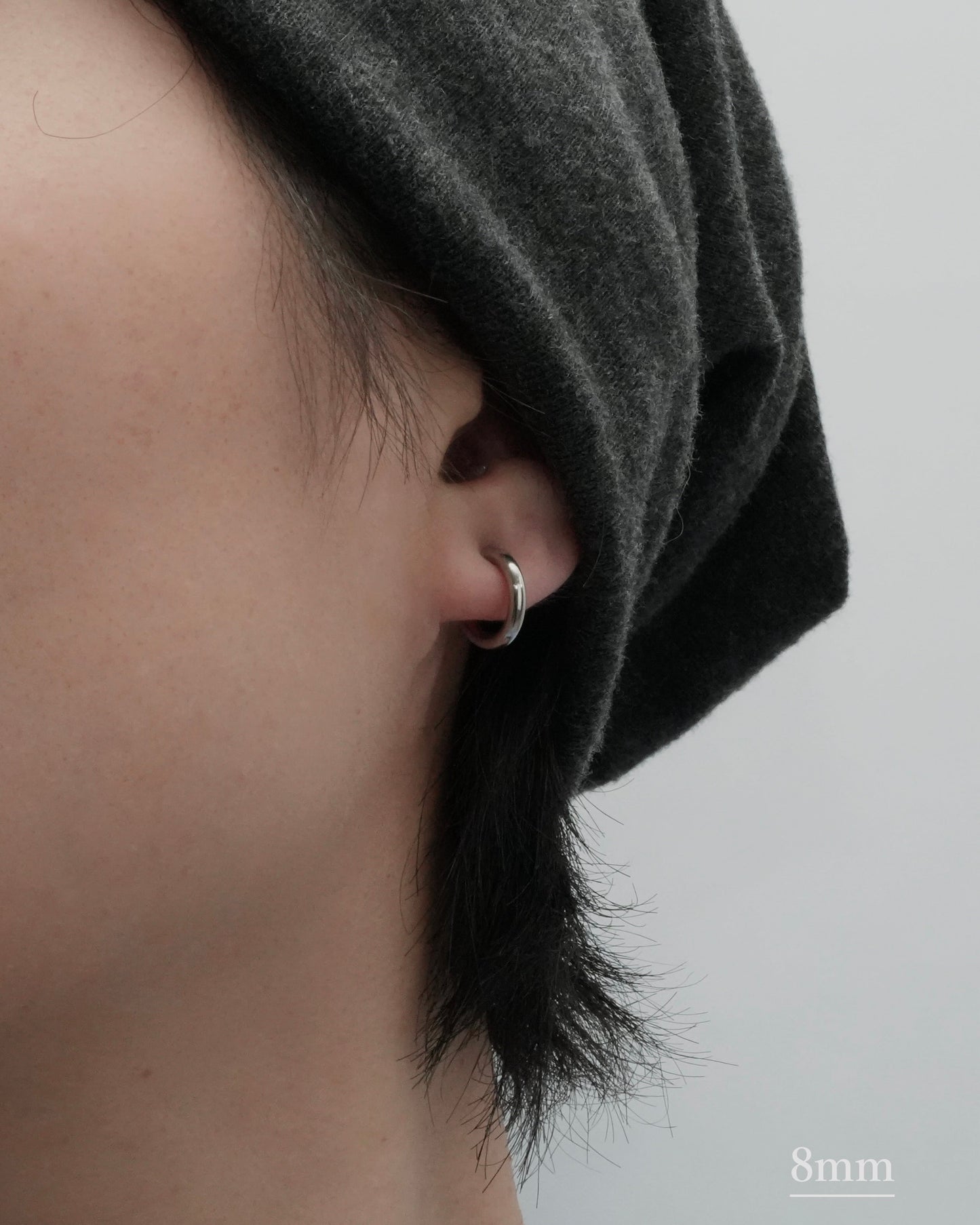 minimal hoop stainless earring (stainless steel)