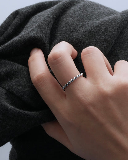 twisted rope ring (silver925)