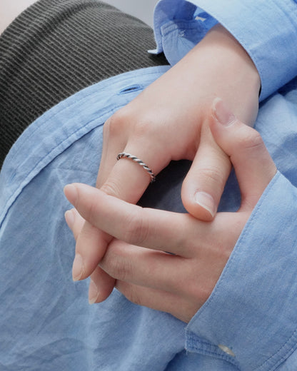 twisted rope ring (silver925)
