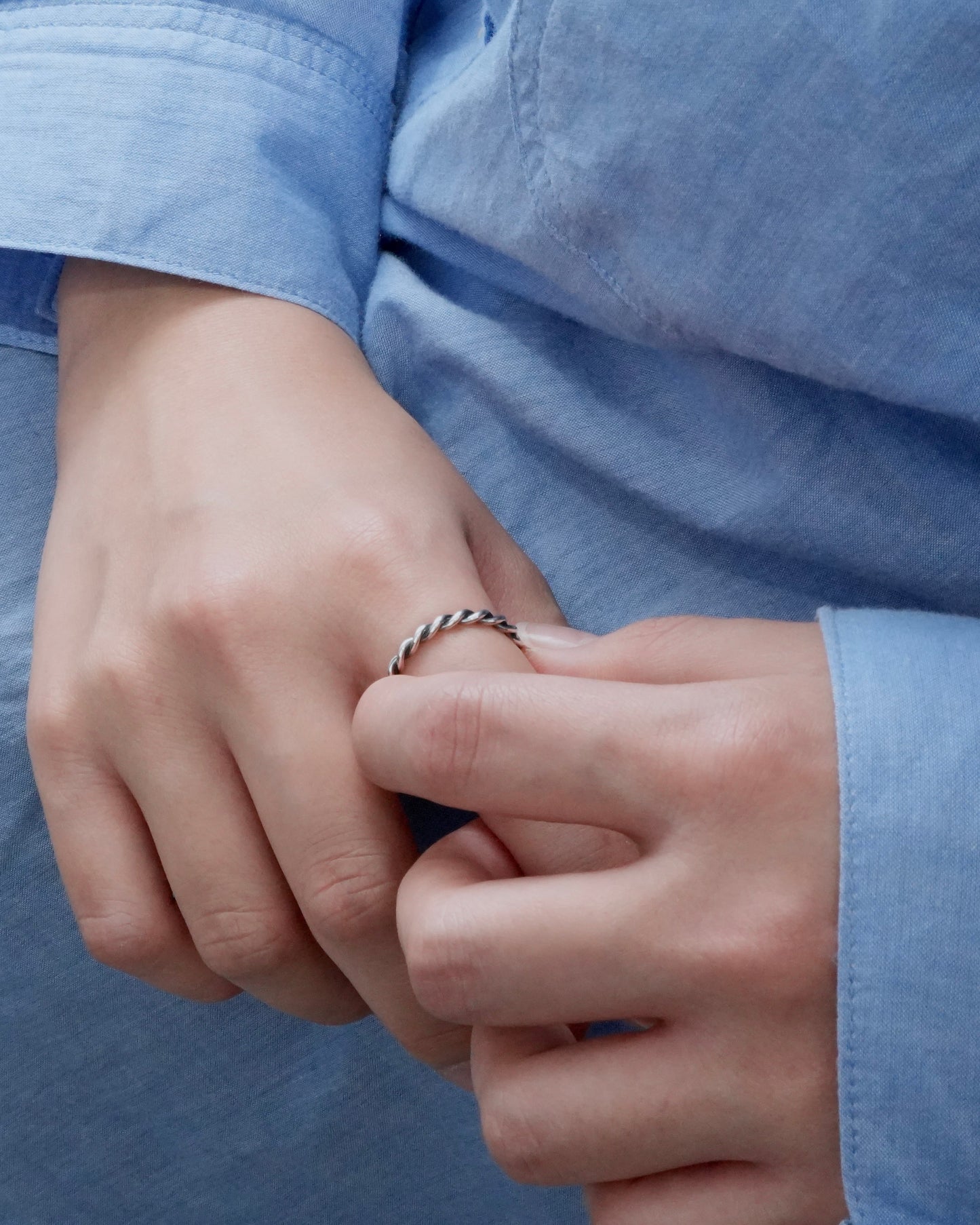 twisted rope ring (silver925)