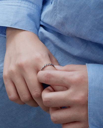 twisted rope ring (silver925)