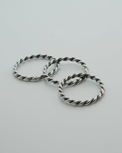 twisted rope ring (silver925)