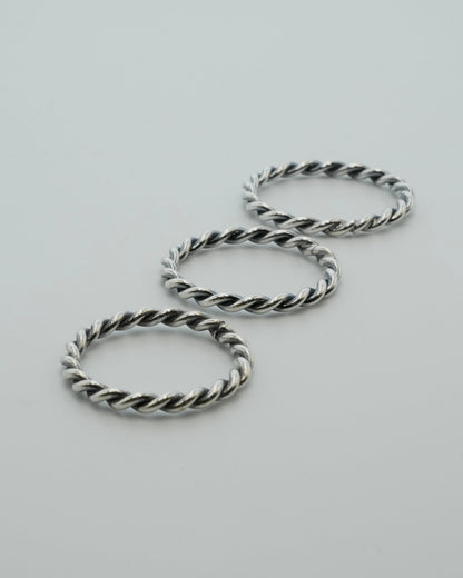 twisted rope ring (silver925)