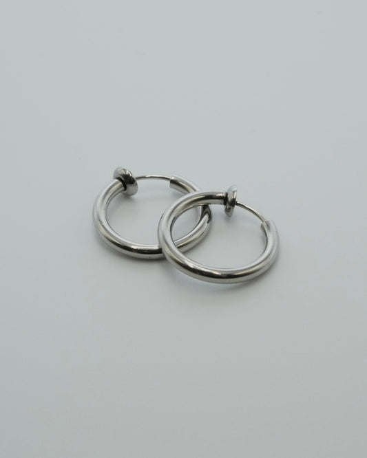 minimal hoop stainless earring (stainless steel)