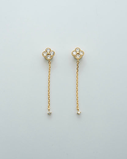 clover chain magnetic earring