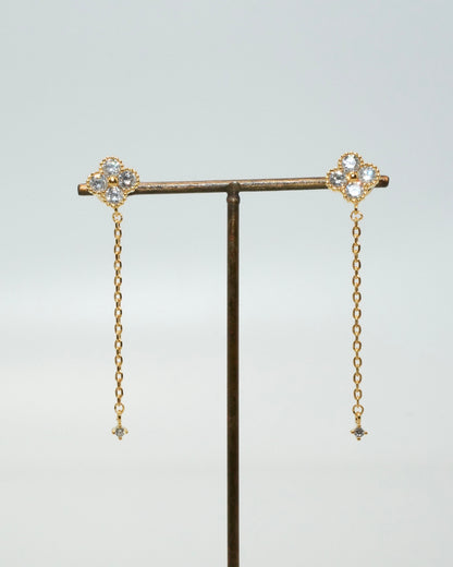clover chain magnetic earring