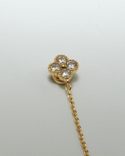 clover chain magnetic earring