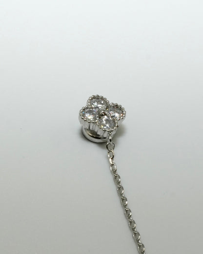 clover chain magnetic earring
