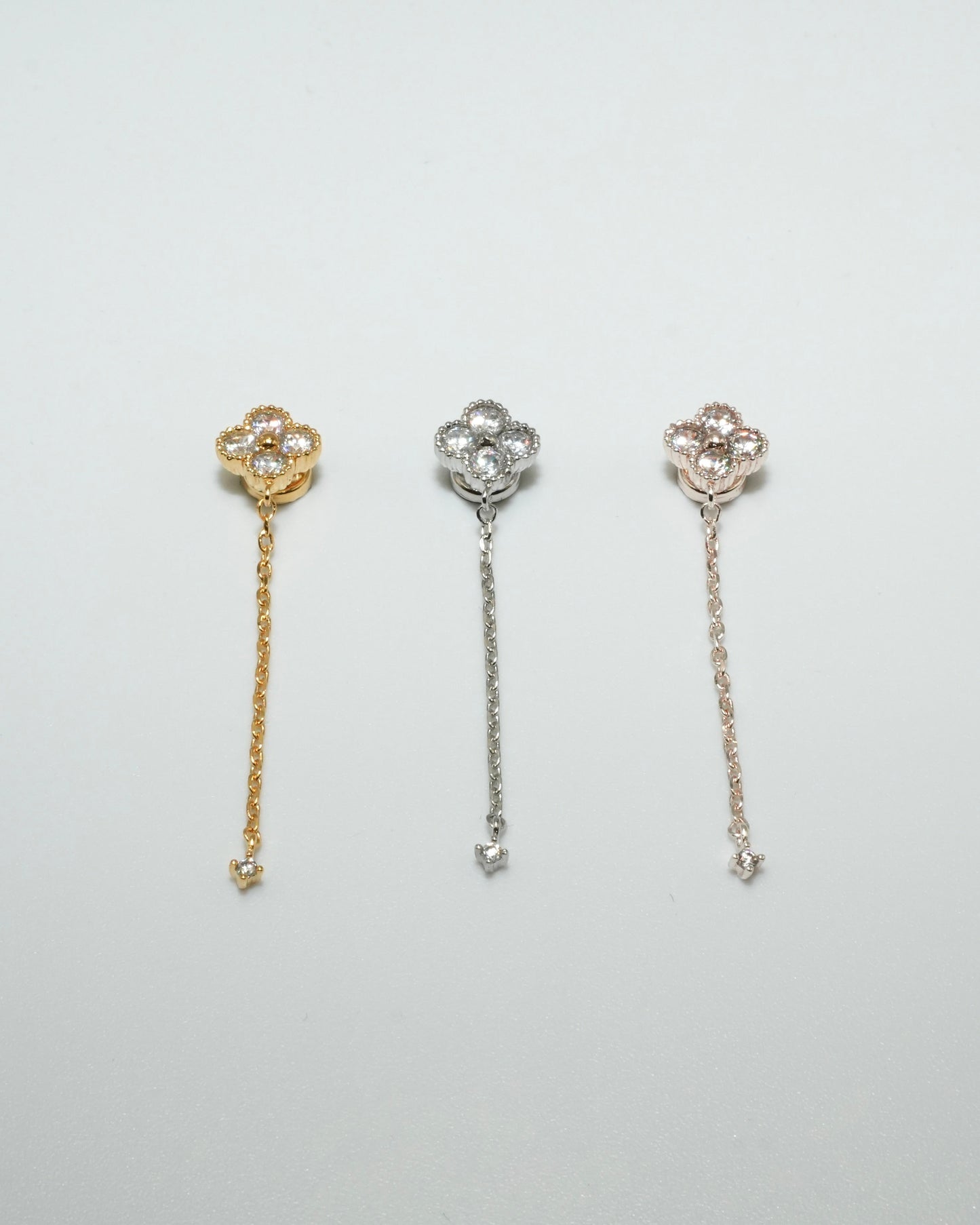 clover chain magnetic earring