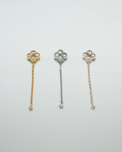 clover chain magnetic earring
