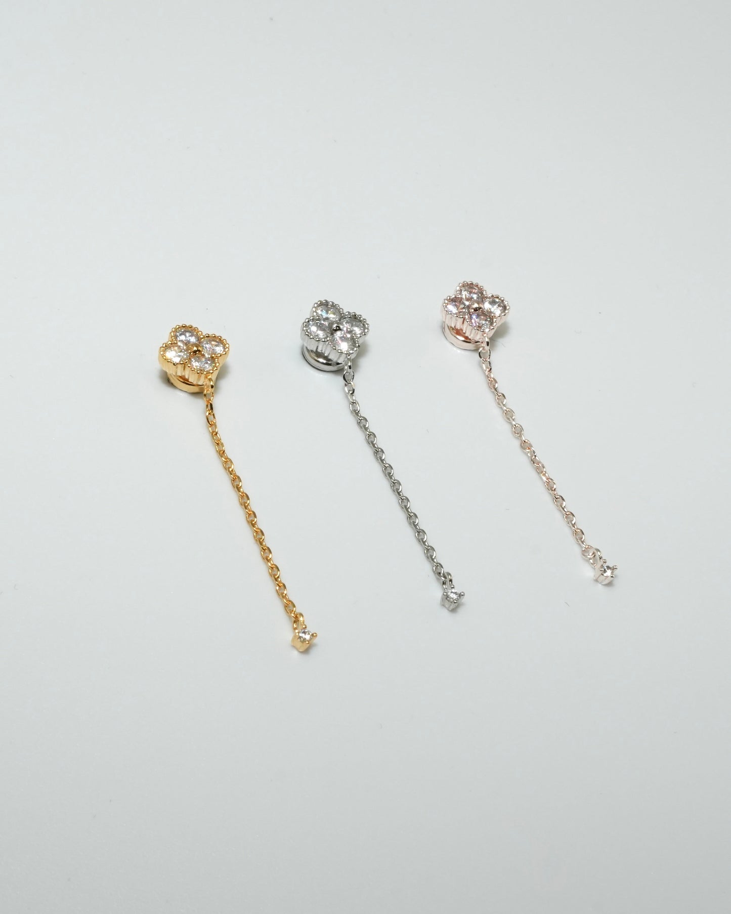 clover chain magnetic earring