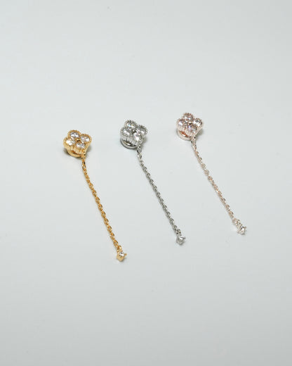 clover chain magnetic earring