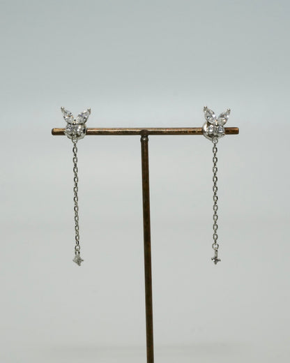 butterfly chain magnetic earring