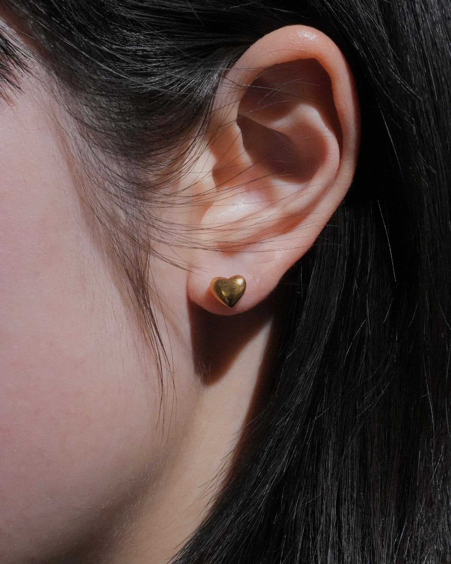 plump heart stainless pierce (stainless steel)
