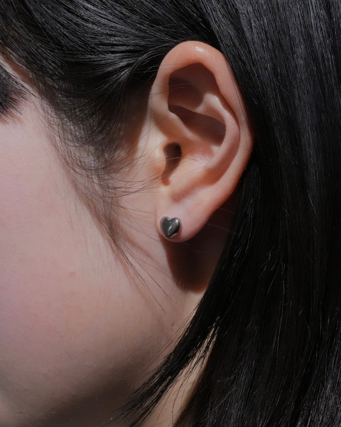 plump heart stainless pierce (stainless steel)